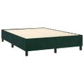 vidaXL Posteľný rám boxsping s matracom tmavozelený 140x200 cm zamat