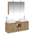 vidaXL Set kabinetov do kúpeľne 4 ks Dub artisan Kompozitné drevo