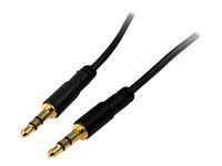 3 stopy - Slim - M / M - AUX kábel - Samec na samca audio kábel - AUX šnúra - Slúchadlový kábel - Príslušenstvo (MU3MMS) - Audio kábel - mini-phone stereo 3.5 mm samec na mini-phone stereo 3.5 mm samec - 91 cm - čierna - pre P/N: RKCOND17HD, SV231DPU34K, SV431DPDDUA2, SV431DPUA2, USBC2VGCAPRO, UVCHDCAP