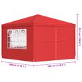 vidaXL Párty stan 300 x 300 x 255 cm Červená PE a oceľ