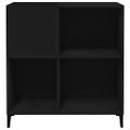 vidaXL Skrinka na platne čierna 84,5x38x89 cm kompozitné drevo