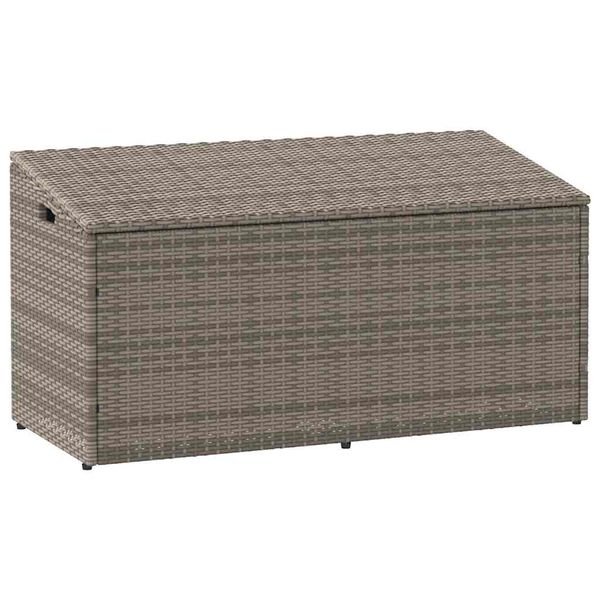 vidaXL Záhradný úložný box sivý 110x50x58 cm polyratan