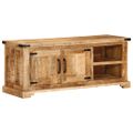 vidaXL TV skrinka 110x35x45 cm surový mangovníkový masív