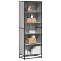vidaXL Knižnica sivý dub sonoma 60x35x170,5 cm kompozitné drevo