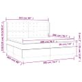 vidaXL Posteľný rám boxsping s matracom bledosivý 200x200 cm zamat