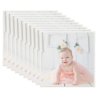 vidaXL Fotorámiky na stôl, koláž 10 ks,strieborné 20x20 cm, MDF