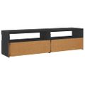 vidaXL TV skrinky 2 ks s LED svetlami čierne 75x35x40 cm