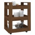 vidaXL Kuchynský vozík hnedý dub 60x45x80 cm spracované drevo