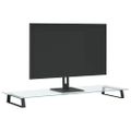 vidaXL Stojan na monitor čierny 100x35x8 cm tvrdené sklo a kov
