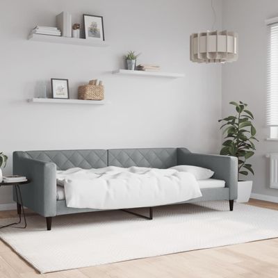 vidaXL Posteľný rám bledosivý 100x200 cm látka