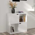 vidaXL Knižnica biela 60x27,5x59,5 cm drevotrieska