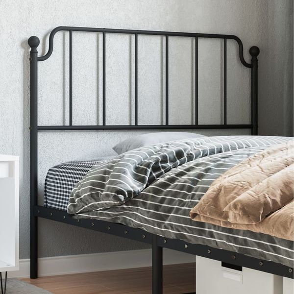 vidaXL Kovové náhradné čelo postele čierne 107 cm