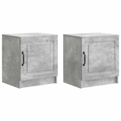 vidaXL Nočný stolík 2 pcs Betónovo sivá 43 x 34,5 x 47 cm