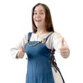 Vikingské zásterové šaty - modré