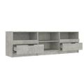 vidaXL TV stolík betónový sivý 150x33,5x45 cm spracované drevo