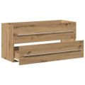 vidaXL Kúpeľňová skrinka pod umývadlo, dubový drevený remeselník, 100x38,5x48 cm, imitácia dreva