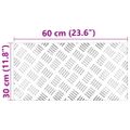 vidaXL Schodový rošt 4 ks 60 x 30 cm Strieborná Hliník Obdĺžnikový