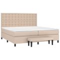 vidaXL Boxspring posteľ s matracom kapučínová 200x200 cm umelá koža