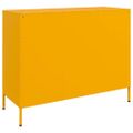 vidaXL Komoda horčicovožltá 100,5x39x79 cm oceľ