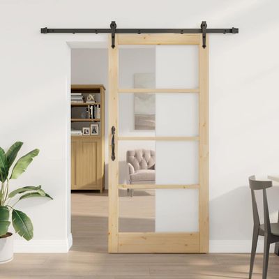 vidaXL Posuvné dvere Prírodná 93 x 202 cm
