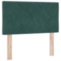 vidaXL Posteľ s pružinovým rámom Tmavozelená 80 x 200 cm Zamat