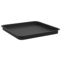 vidaXL Štvorcový kvetinový podnos 24 ks Čierna 36 x 36 x 2,5 cm Plast