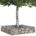 vidaXL Gabiónová vyvýšená posteľ 100 x 100 x 20 cm Pozinkovaná oceľ