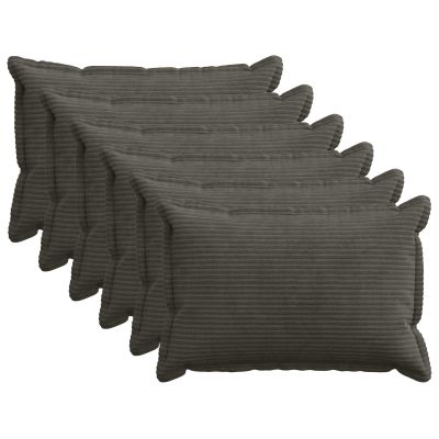 vidaXL Poťah na podložku 6 ks HOUTEN Antracitová 40 x 60 cm manšestr