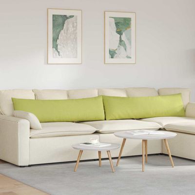 vidaXL Vankúše na pohovku 2 pcs Svetlo zelená 145 x 40 cm látka