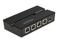 USB periférny sharing switch - 4 x USB 2.0 - na pripevnenie na stenu, umožňuje montáž na povrchy