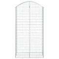 vidaXL Oblúkový gabionový kôš 100x50x180/200 cm pozinkované železo