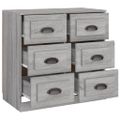 vidaXL Komoda sivá sonoma 70x35,5x67,5 cm spracované drevo