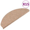 vidaXL Samolepiace nášľapy na schody 15 ks 65x22,5x3,5 cm béžové