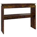 vidaXL Konzolový stolík dymový dub 102x30x80 cm spracované drevo