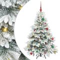 vidaXL Umelý vianočný stromček s 150 LED-i Biela 150 cm PE a PVC