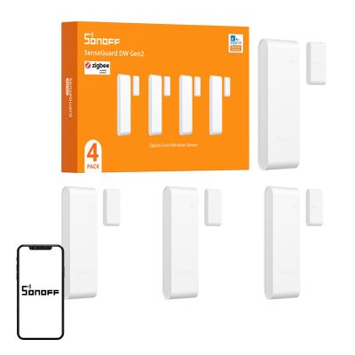 Inteligentný detektor na dvere/okná SONOFF SNZB-04PR2 ZigBee, sada 4 ks