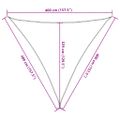 vidaXL Tieniaca plachta 160 g/m² tmavozelená 4x4x4 m HDPE