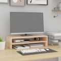 vidaXL Stojan na monitor (52-101)x22x14 cm masívna borovica