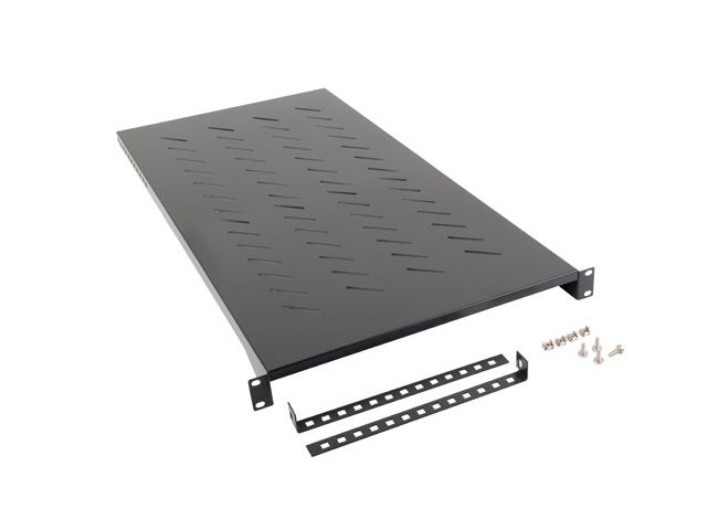 LANBERG 19'' PEVNÁ POLICA 1200 MM ČIERNA (1U/483X910 MM MAX. NOSNOSŤ DO 25 KG, 4BODOVÁ MONTÁŽ)