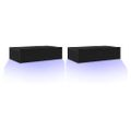 vidaXL TV skrinky s LED svetlami 2 ks, čierny dub 60x35x15,5 cm