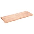 vidaXL Nástenná polica bledohnedá 160x60x(2-4) cm ošetrený masívny dub