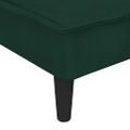 vidaXL Pohovka v tvare L tmavozelená 255x140x70 cm zamat