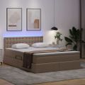 vidaXL Postel s úložným prostorem a LED svetlom Kapsulín 140 x 190 cm