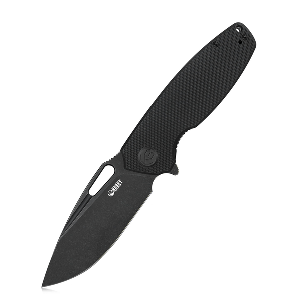 Kubey KU322C Tityus Black vreckový nôž 8,6 cm, Dark Stonewash, čierna, G10, spona