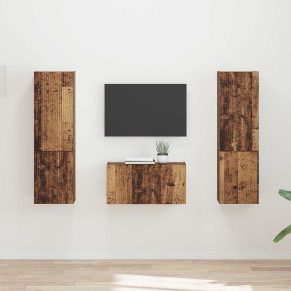 vidaXL Zostava TV skriniek 5 pcs Staré drevo Kompozitné drevo