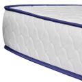 vidaXL Posteľ s matracom z pamäťovej peny biela 180x200 cm umelá koža