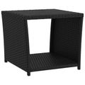vidaXL Záhradný lounge set 2 ks Čierna