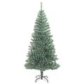 vidaXL Umelý vianočný stromček 300 LED, súprava gulí a sneh 210 cm