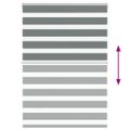 vidaXL Zebra roleta tmavošedá 115x150 cm šírka látky 110,9cm polyester