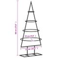 vidaXL Kovový vianočný dekoratívny stromček čierny 60 cm